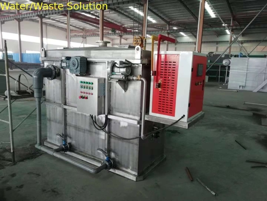 Movable electrocoagulation wastewater treatment plant for textile sewage disposal